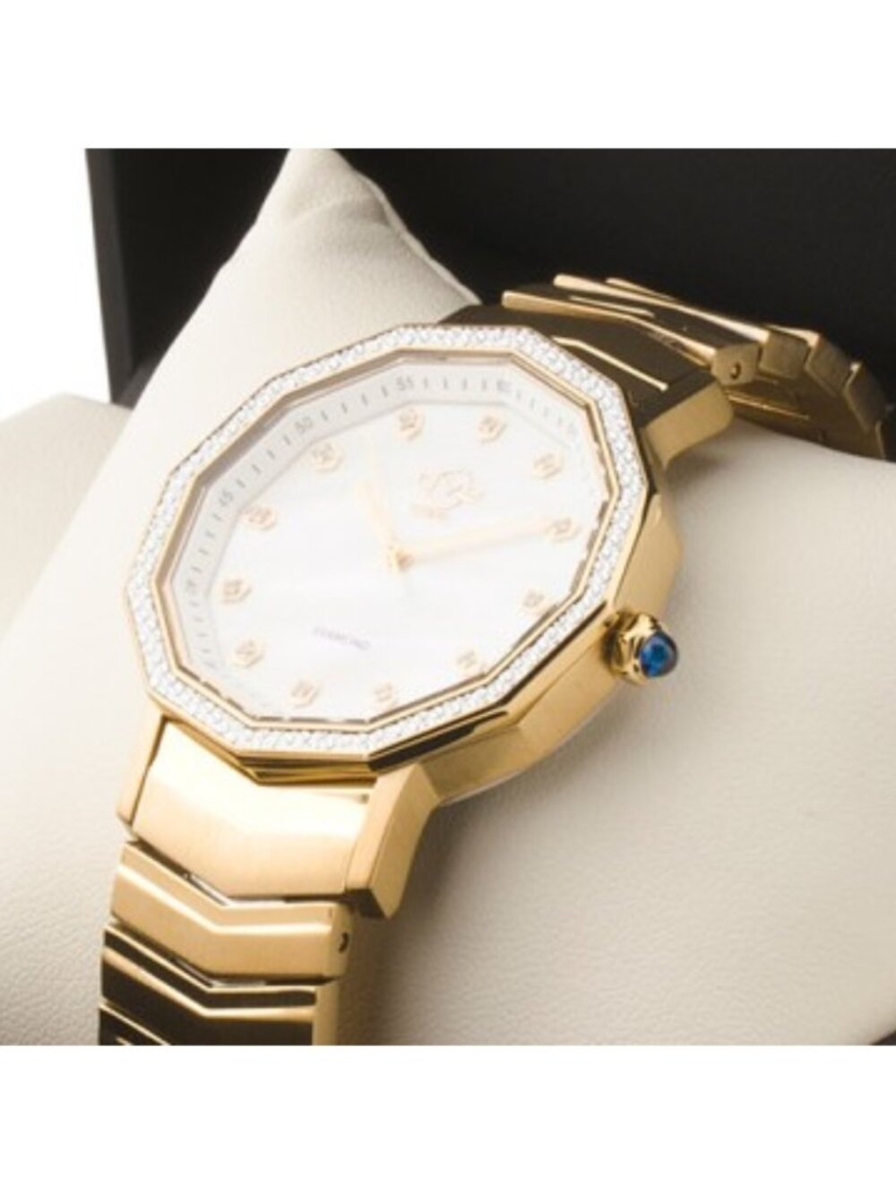 GV2 BY GEVRIL Women's Swiss Made Gold Stainless Steel Spello Diamond Bezel Watch - Picture 5 of 6